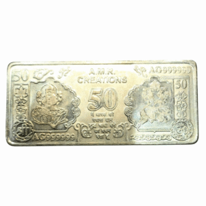 50 gm Silver 999 Minted Bar Ganesh Lakhsmi