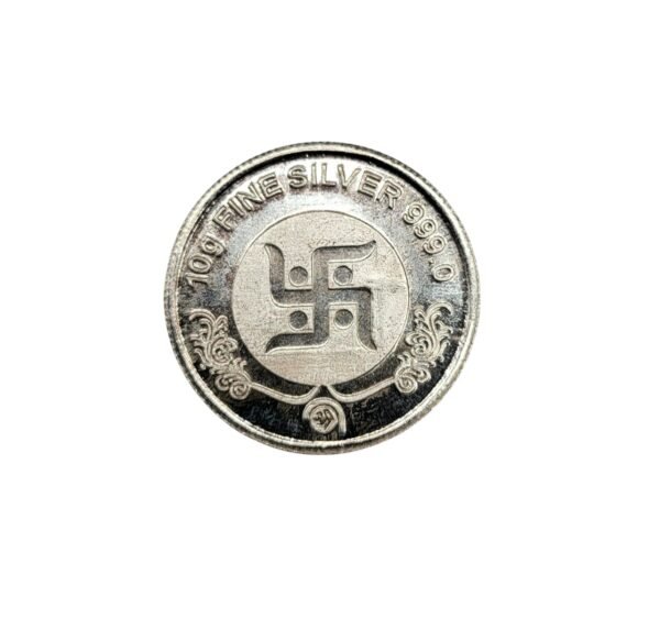 10 gm Silver 999 Minted Coin Ganesh Laxmi - Image 2