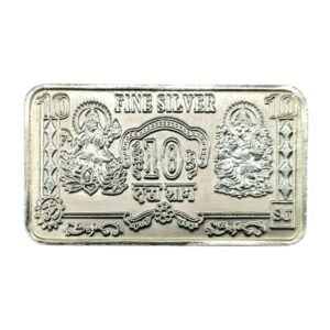 10 gm Silver 999 Minted Bar Ganesh Lakshmi