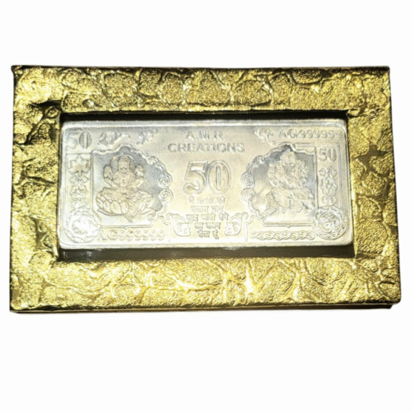 50 gm Silver 999 Minted Bar Ganesh Lakhsmi - Image 2