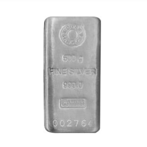 500 gm Silver 999 Casted Bar