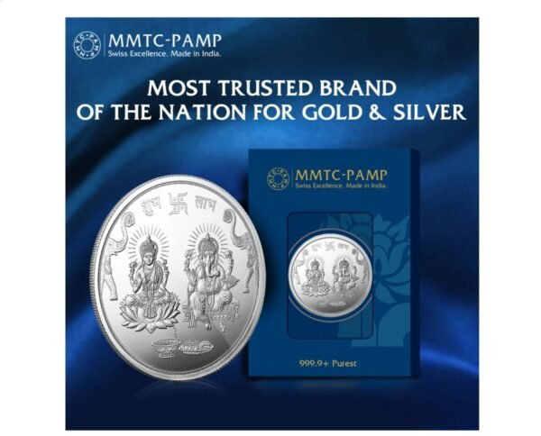 20 gm Silver 999.9 Minted Coin Ganesh Laxmi(New) Certicard QR - Image 2