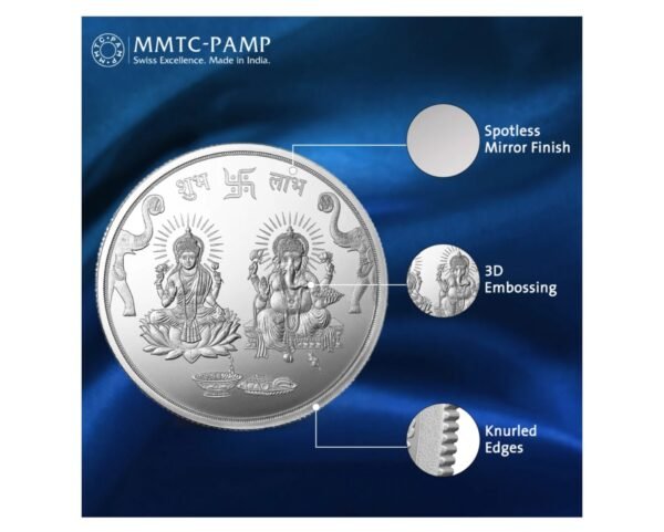 20 gm Silver 999.9 Minted Coin Ganesh Laxmi(New) Certicard QR - Image 5
