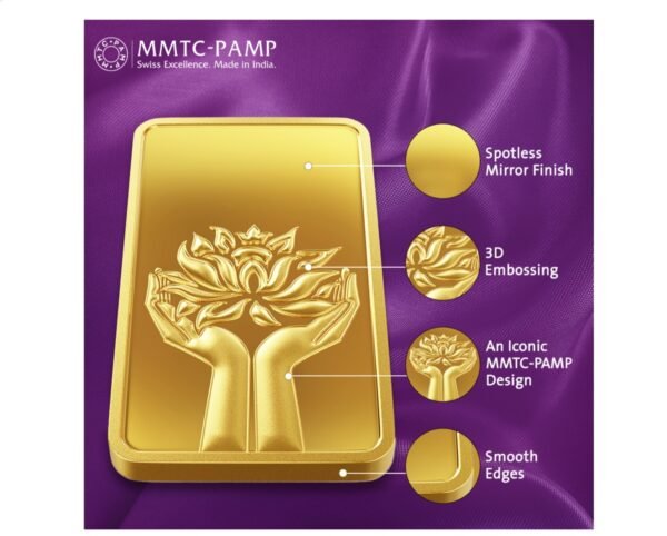 1 gm Gold 999.9 Minted Bar Lotus Certicard QR - Image 5