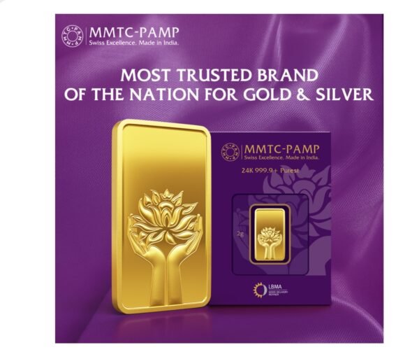 2 gm Gold 999.9 Minted Bar Lotus Certicard QR - Image 2