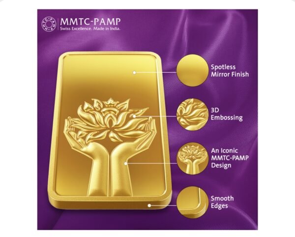 10 gm Gold 999.9 Minted Bar Lotus Certicard (923) - Image 5