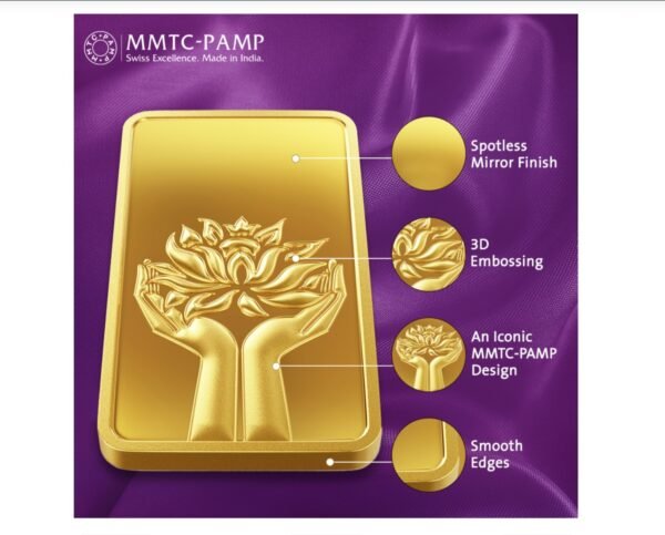 50 gm Gold 999.9 Minted Bar Lotus Certicard QR - Image 5
