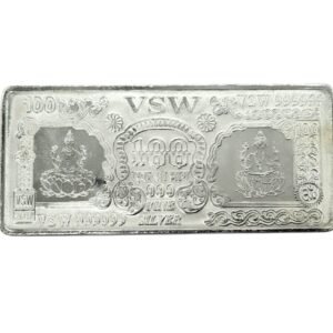 100 gm Silver 999 Minted Bar Ganesh Lakhsmi