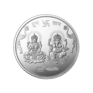 10 gm Silver 999.9 Minted Coin Ganesh Laxmi (New) Certicard QR