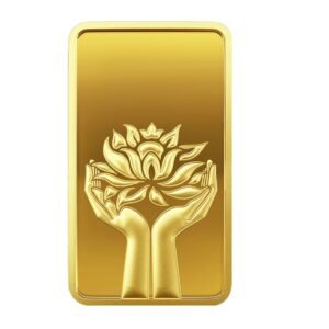 1 gm Gold 999.9 Minted Bar Lotus Certicard QR