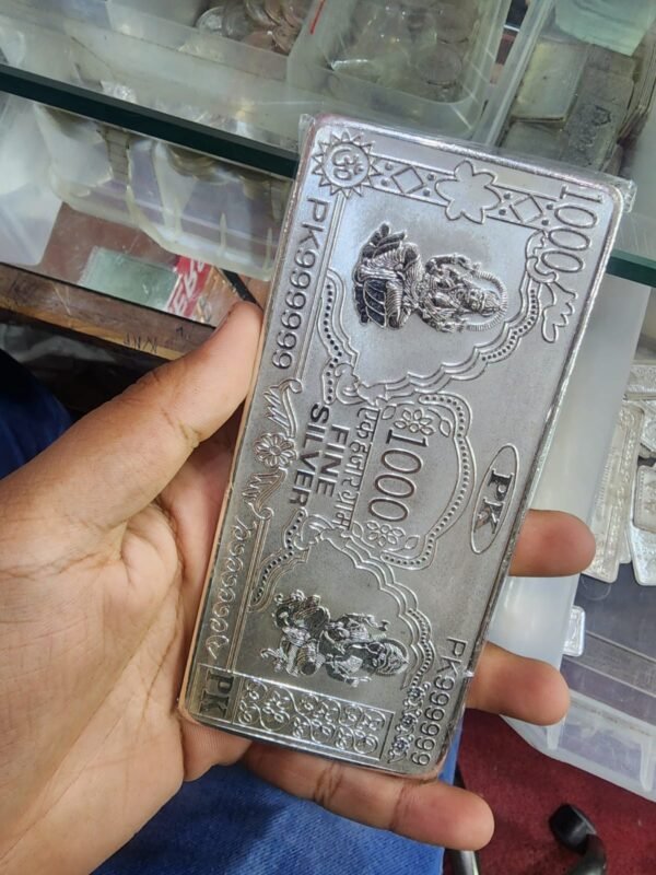 1 Kg Silver 999 Minted Bar Ganesh Lakhsmi - Image 2